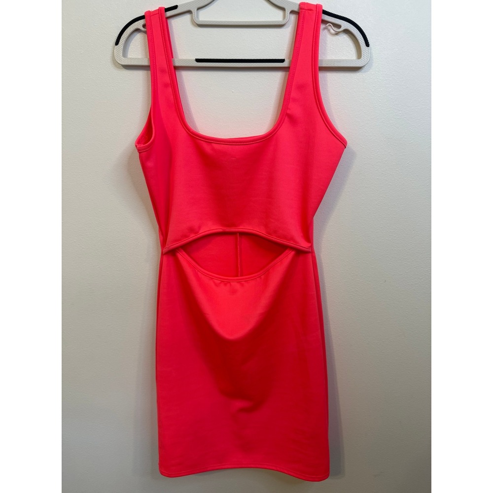 LA Gypsy Pink Cutout Bodycon Mini Dress - Womens L - EUC Made in USA KD004